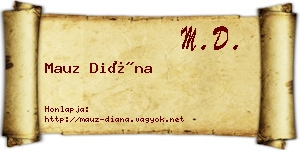 Mauz Diána névjegykártya
